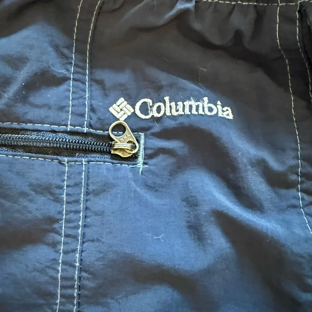 Columbia navy swim trunks